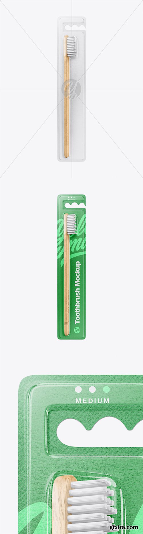 Blister Pack with Wooden Toothbrush Mockup 79245