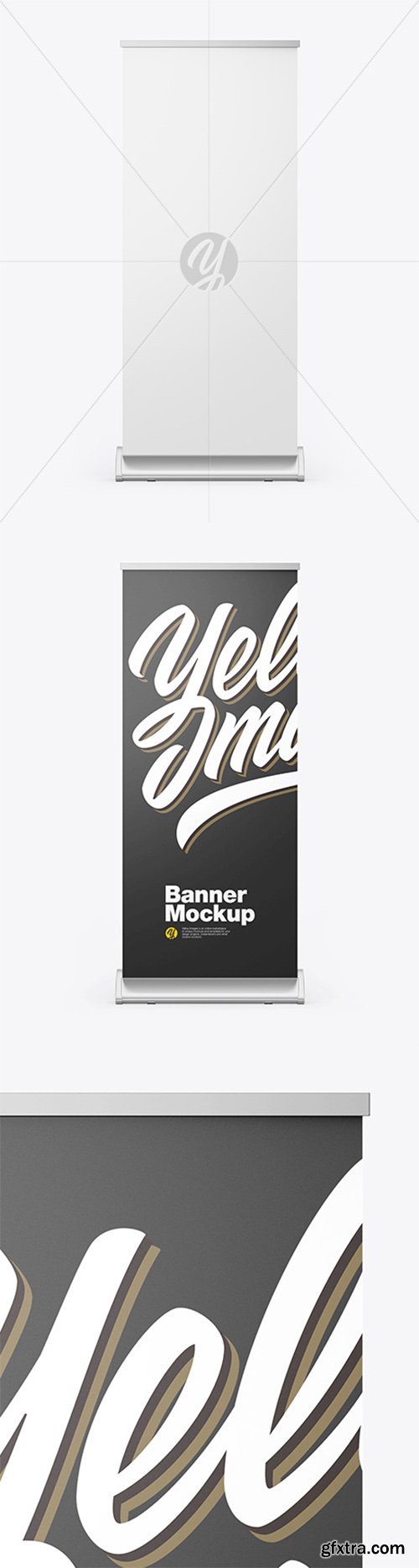 Metallic Roll-up Banner Mockup 79392