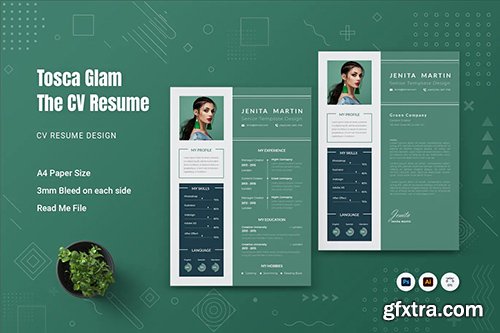 Tosca Glam CV Resume 