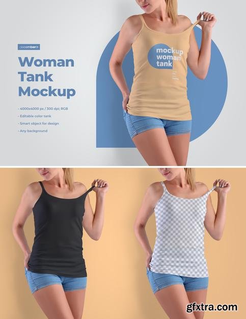 Woman tank design mockups