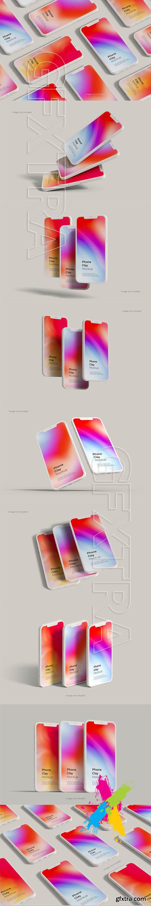 Smartphone clay mockup