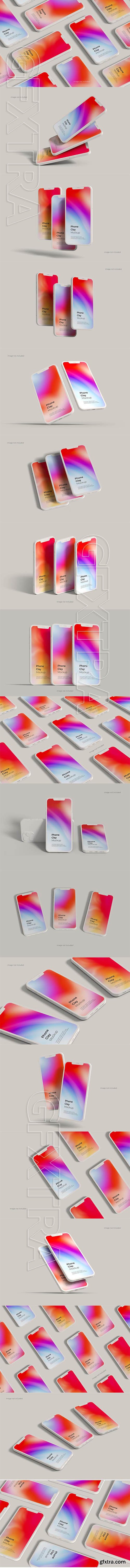 Smartphone clay mockup