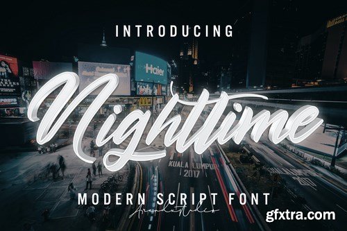 Nighttime - Modern Script Font