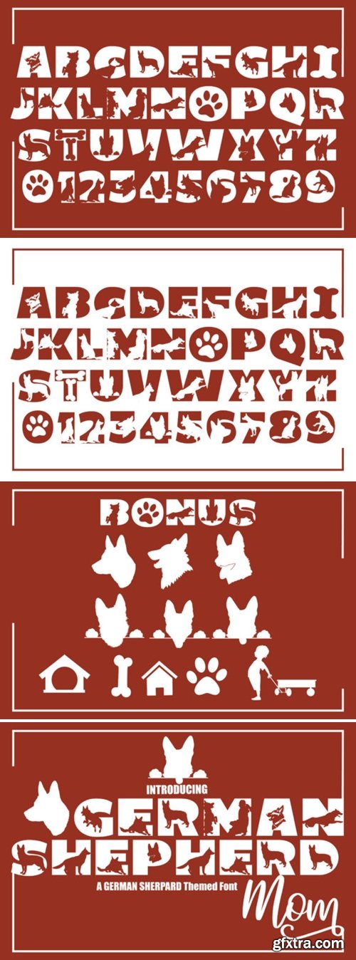 German Shepherd Mom Font