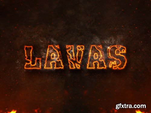 Burning Text Effect PSD Design Template vol 10