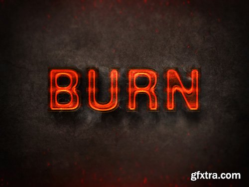 Burning Text Effect PSD Design Template vol 9