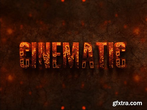 Burning Text Effect PSD Design Template vol 3