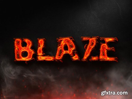 Burning Text Effect PSD Design Template vol 6