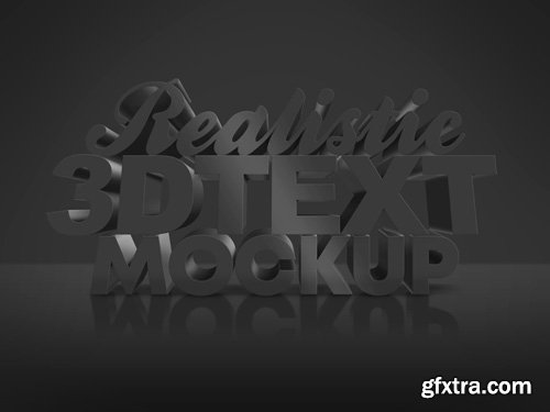 Dark 3D Text Effect PSD Design Template