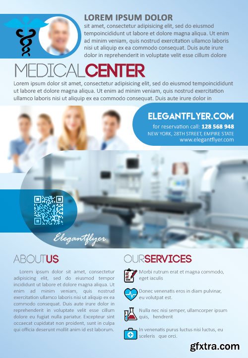 Medical Center PSD Flyer Template