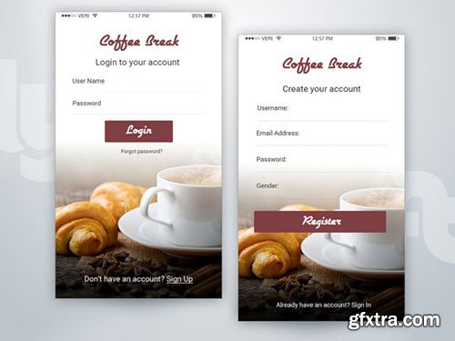 Coffee break psd design template