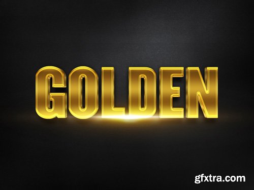 3D Gold Text Effect PSD Design Template vol 16