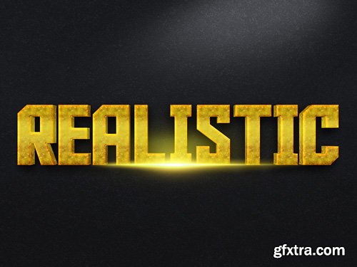 3D Gold Text Effect PSD Design Template vol 17