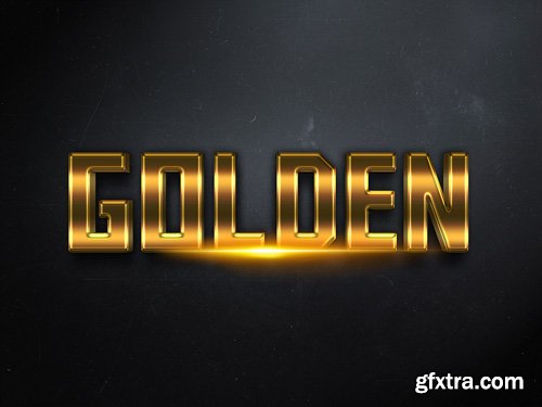 3D Gold Text Effect PSD Design Template vol 3