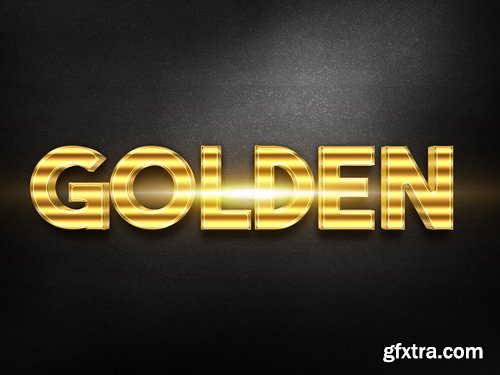 3D Gold Text Effect PSD Design Template vol 14