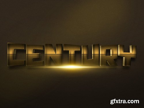 3D Gold Text Effect PSD Design Template vol 15