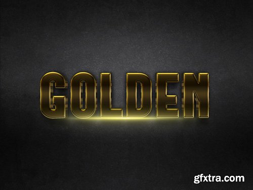 3D Gold Text Effect PSD Design Template vol 8