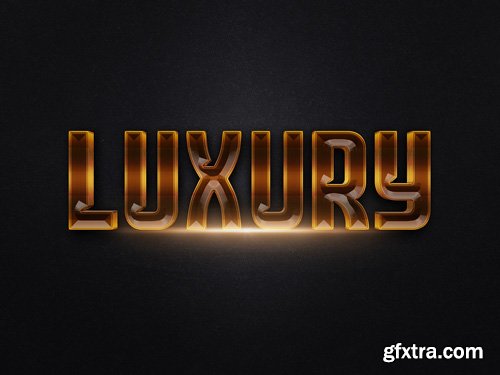 3D Gold Text Effect PSD Design Template vol 19