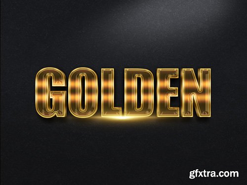 3D Gold Text Effect PSD Design Template vol 20