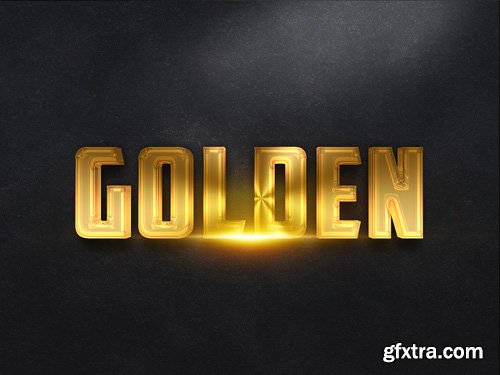 3D Gold Text Effect PSD Design Template vol 18