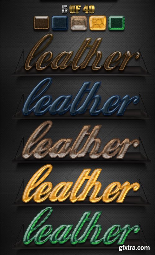 5 Elegant Leather Styles Psd