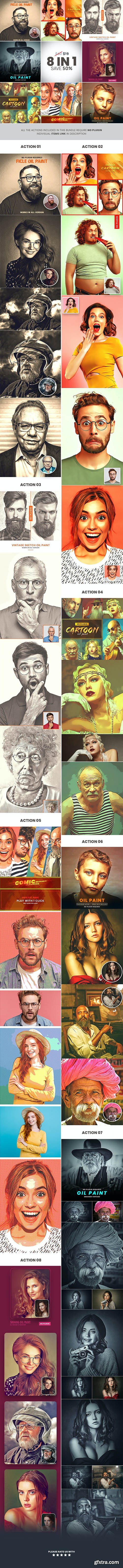 GraphicRiver - 8 in 1 Photoshop Action Bundle 31643720