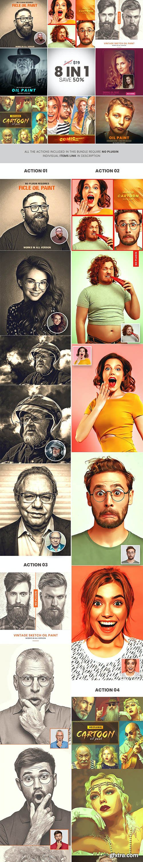 GraphicRiver - 8 in 1 Photoshop Action Bundle 31643720