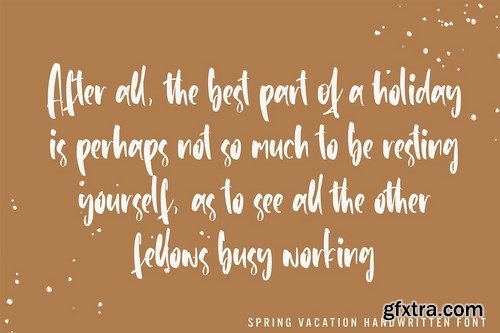 Spring Vacation - Relax Handwritten Font