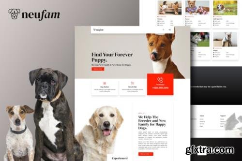 ThemeForest - NeuFam v1.0.0 - Dog Breeder Kennel Club Elementor Template Kit - 31865525