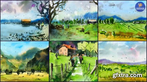  Planning Your Painting: Sketch and Paint 6 Different Watercolour Landscapes