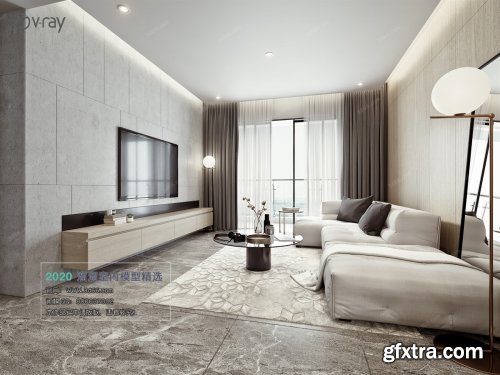 Modern style Livingroom Vray 08