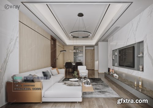 Modern style Livingroom Vray 12