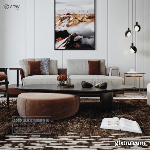 Modern style Livingroom Vray 13