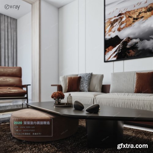 Modern style Livingroom Vray 13