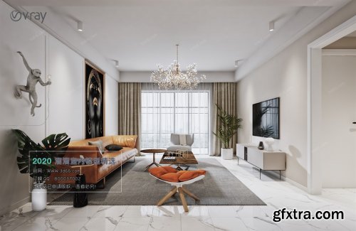 Modern style Livingroom Vray 14