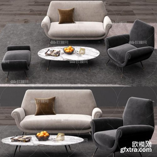 Modern fabric sofa combination 30