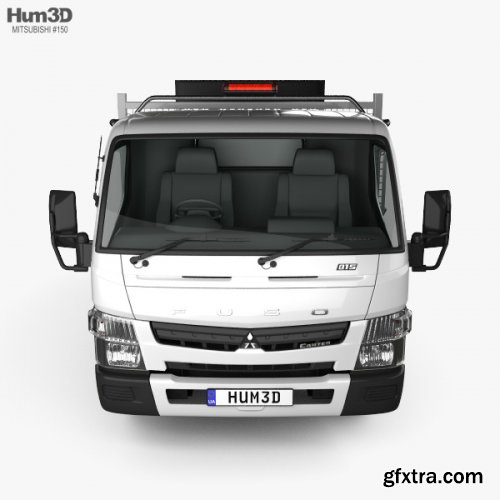 Mitsubishi Fuso Canter (815) Wide Single Cab Tilt Tray Beaver Tail Truck 2016 3D model