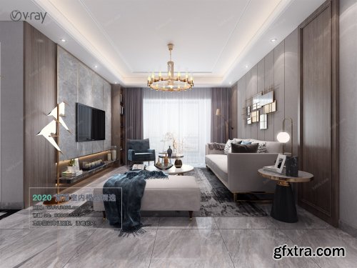 Modern style Livingroom Vray 25