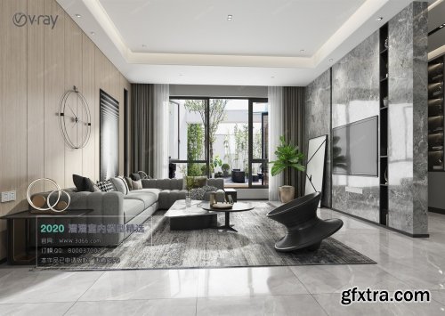 Modern style Livingroom Vray 32