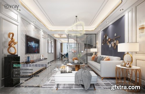 Modern style Livingroom Vray 38