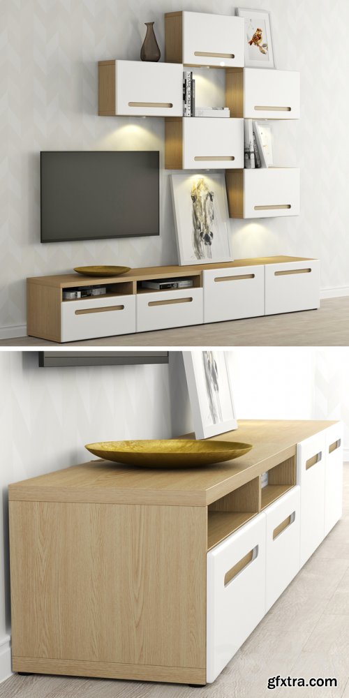 Cabinet for TV and multimedia Ikea BESTO / Besta Marwick