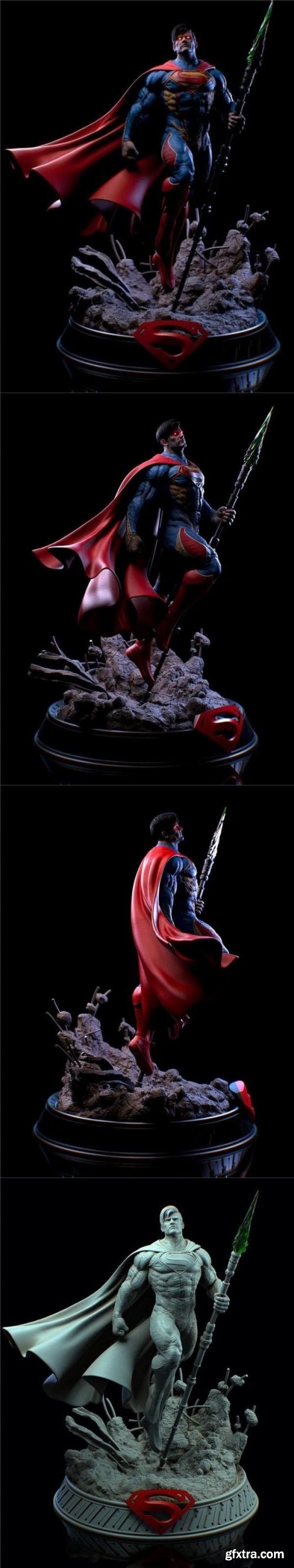 Superman Statue - 3D Print Model