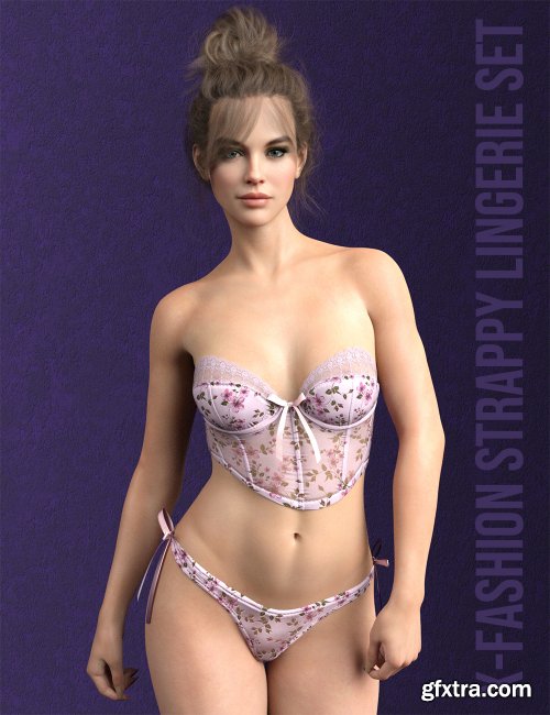 X-Fashion Strappy Lingerie Set