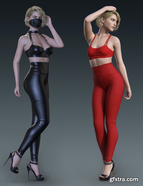  High Waisted Leggings Outfit for Genesis 8 and 8.1 Females 