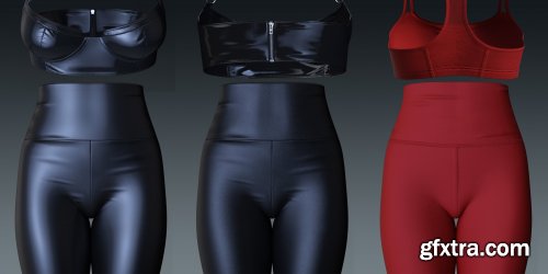  High Waisted Leggings Outfit for Genesis 8 and 8.1 Females 