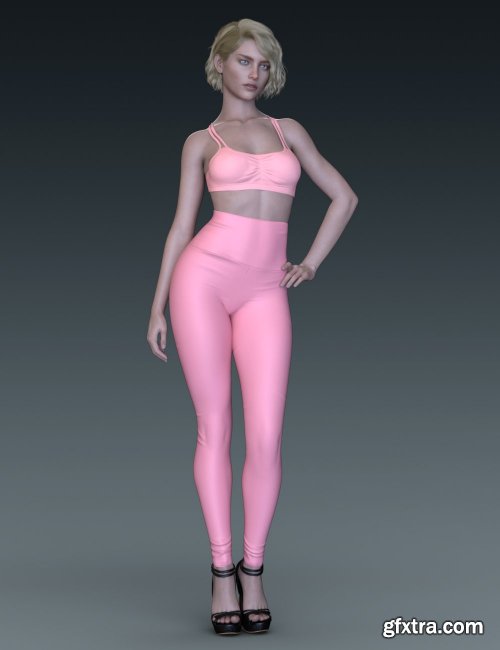  High Waisted Leggings Outfit for Genesis 8 and 8.1 Females 