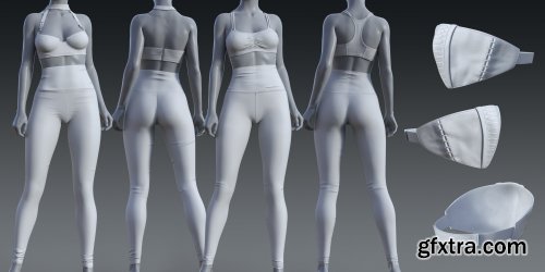  High Waisted Leggings Outfit for Genesis 8 and 8.1 Females 