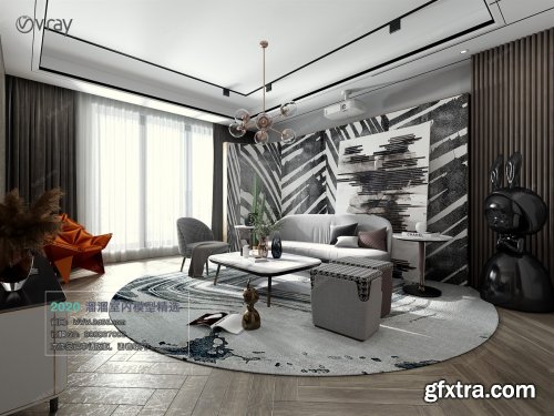 Modern style Livingroom Vray 40