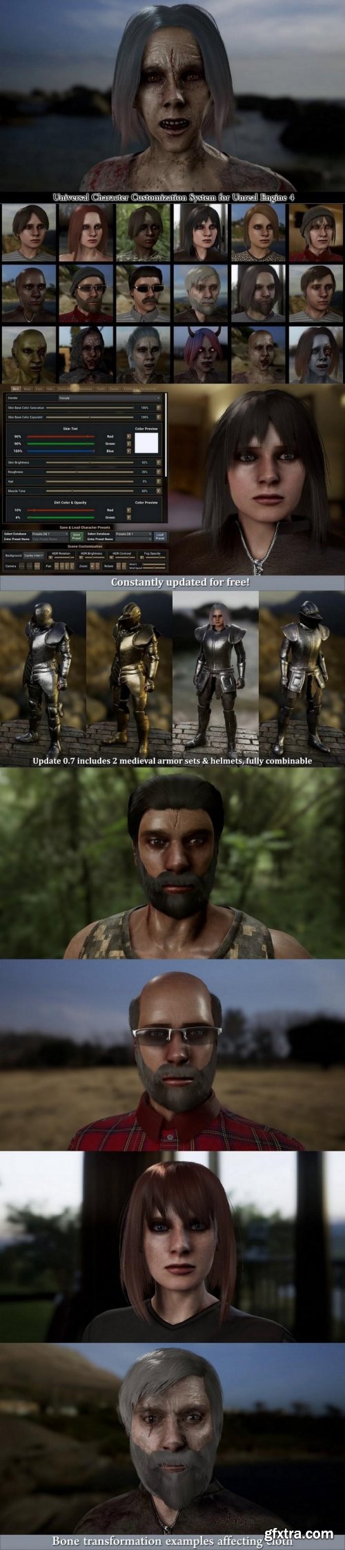 UE4 - Universal Character Customization System