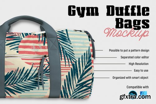 CreativeMarket - Gym duffle bags | Mockup 6093438